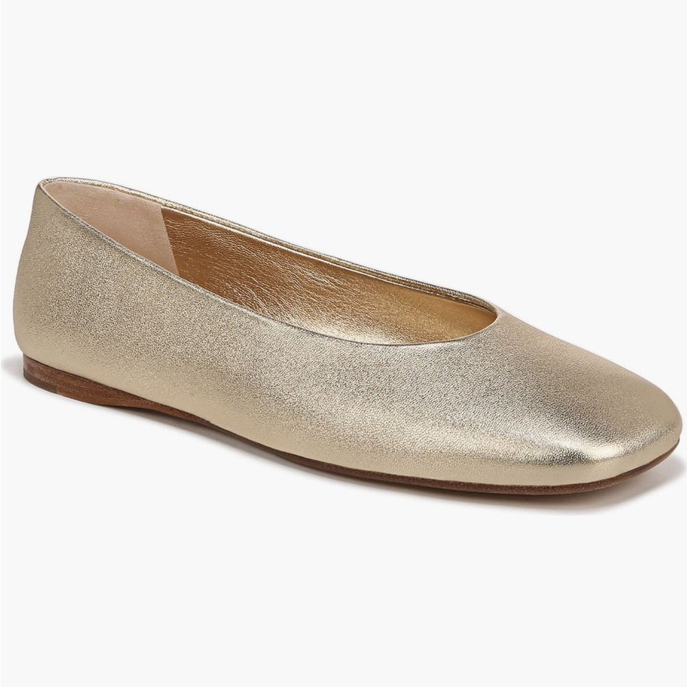 VINCE Leah Ballet Flats - gold - size 8.5